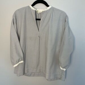 Elegant Striped Gray Blouse